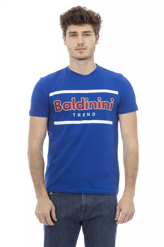 Blue Cotton Men T-Shirt - SEHABRANDS