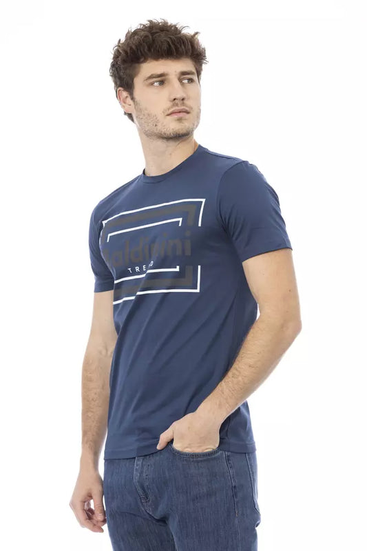 Blue Cotton Men T-Shirt - SEHABRANDS