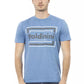 Light Blue Cotton Men T-Shirt - SEHABRANDS