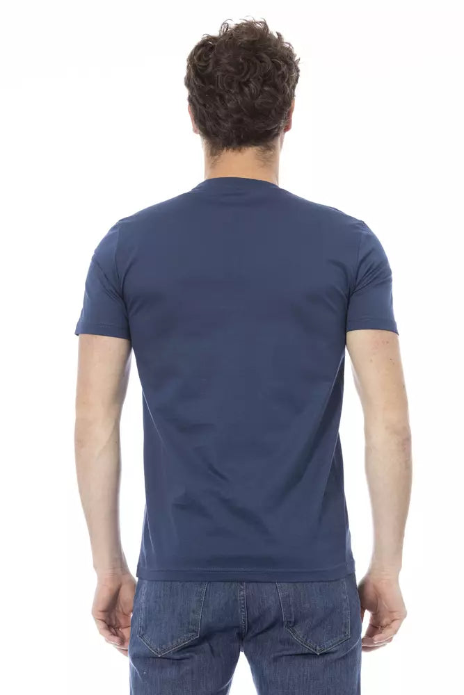 Blue Cotton Men T-Shirt - SEHABRANDS