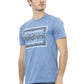 Light Blue Cotton Men T-Shirt - SEHABRANDS