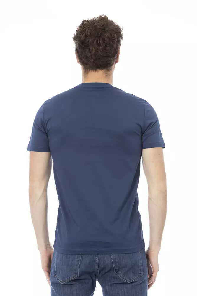 Blue Cotton Men T-Shirt - SEHABRANDS