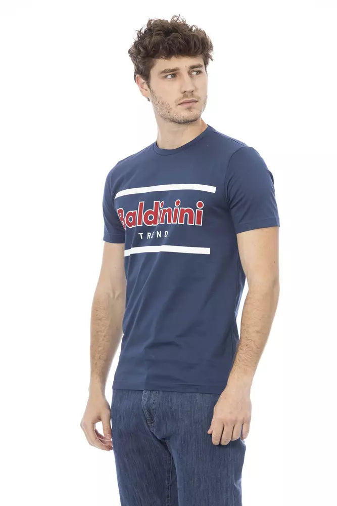 Blue Cotton Men T-Shirt - SEHABRANDS