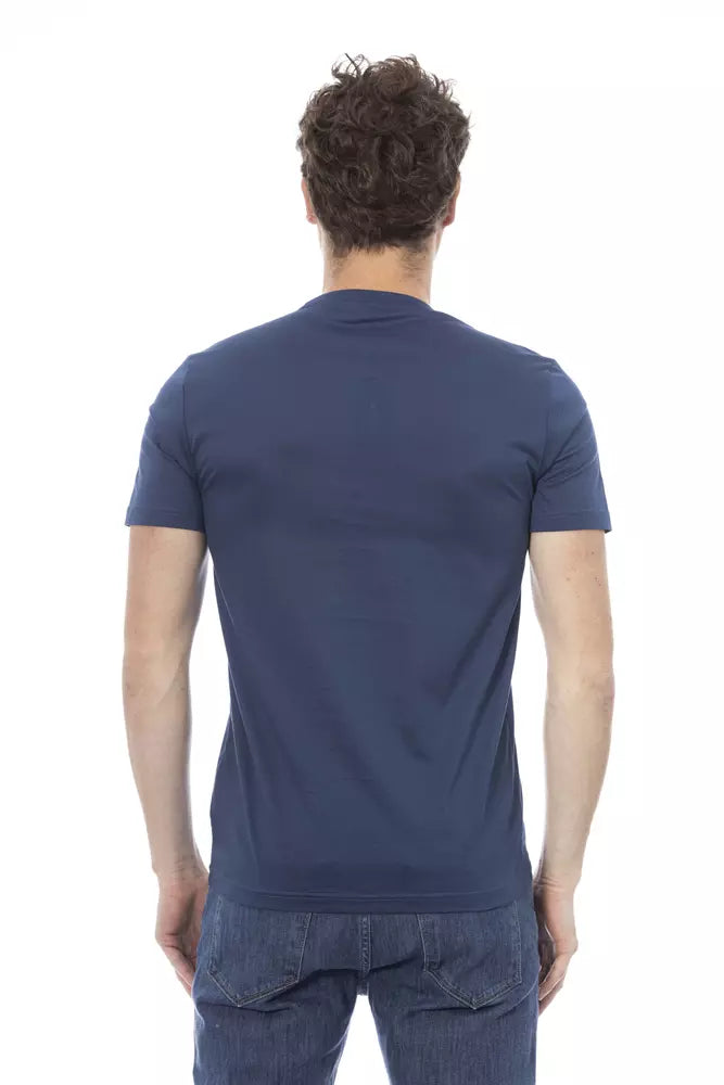 Blue Cotton Men T-Shirt - SEHABRANDS