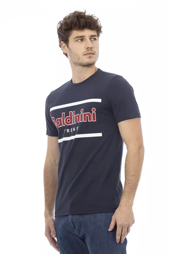 Blue Cotton Men T-Shirt - SEHABRANDS