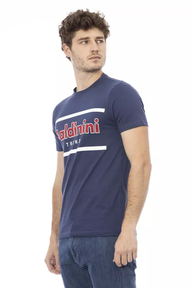 Blue Cotton Men T-Shirt - SEHABRANDS