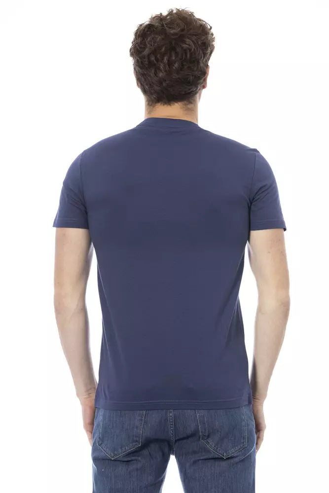 Blue Cotton Men T-Shirt - SEHABRANDS