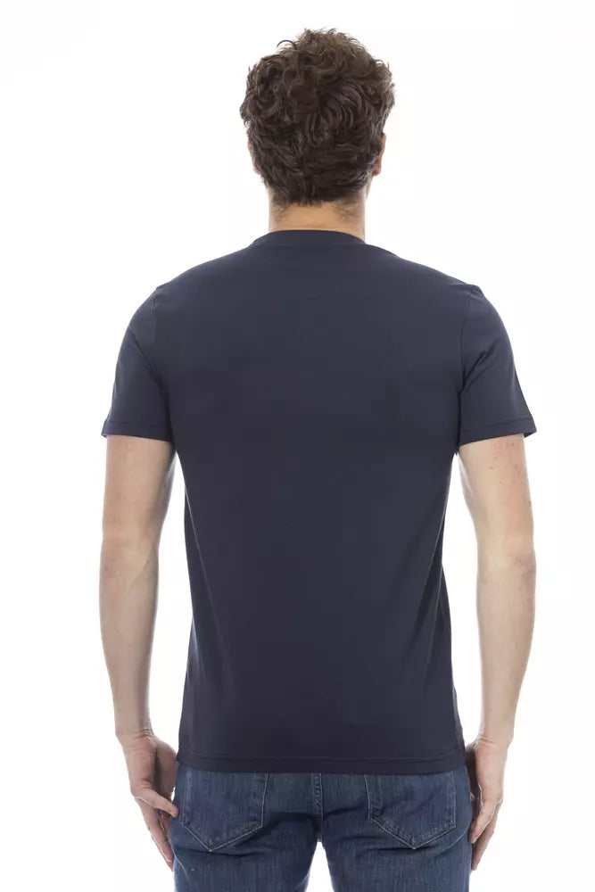 Blue Cotton Men T-Shirt - SEHABRANDS