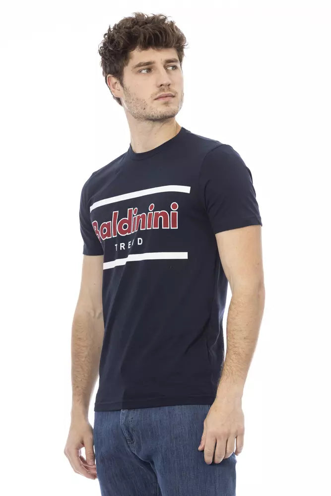 Blue Cotton Men T-Shirt - SEHABRANDS