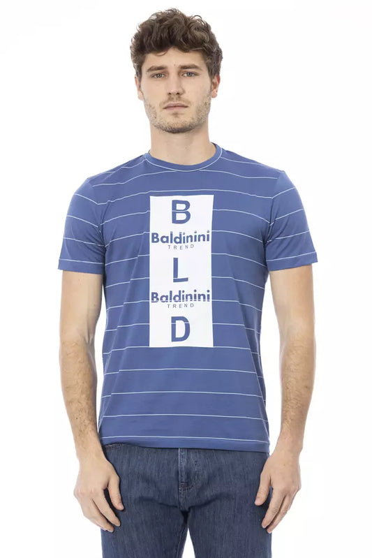 Blue Cotton Men T-Shirt - SEHABRANDS