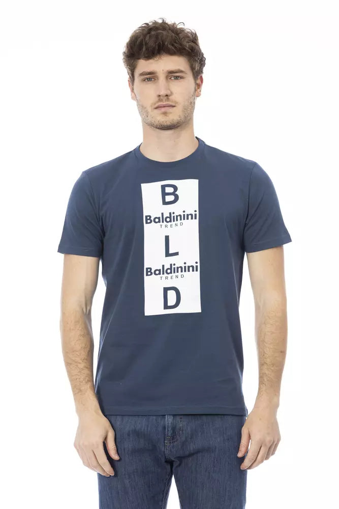 Blue Cotton Men T-Shirt - SEHABRANDS