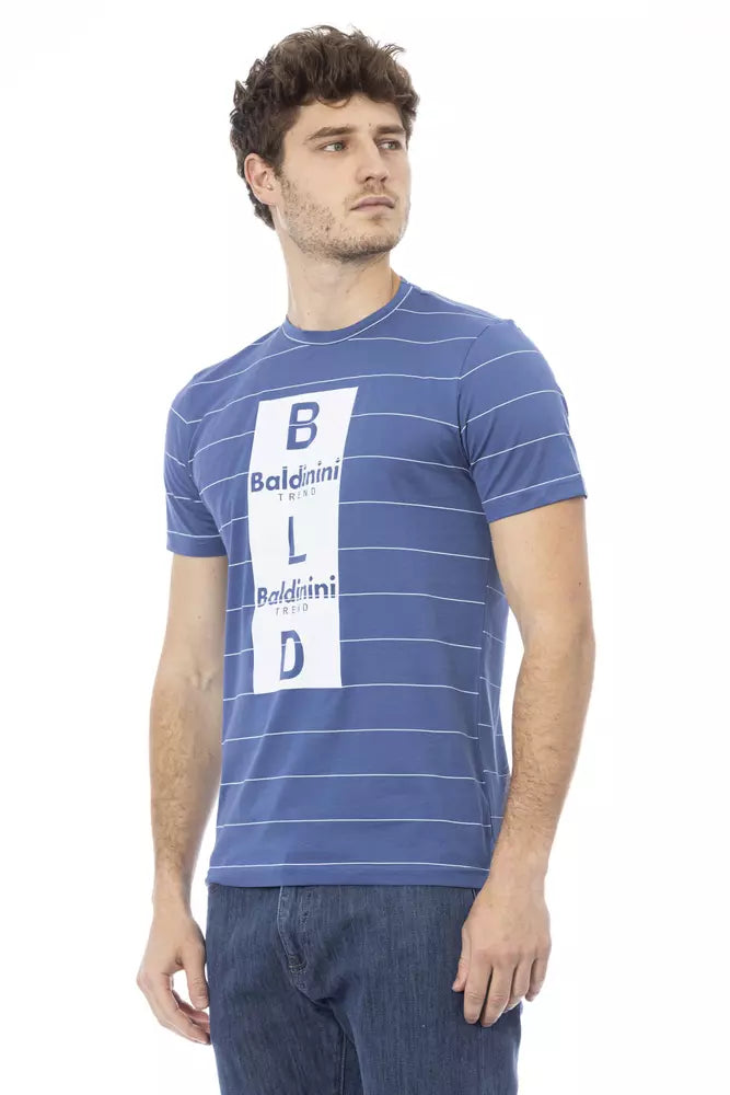 Blue Cotton Men T-Shirt - SEHABRANDS