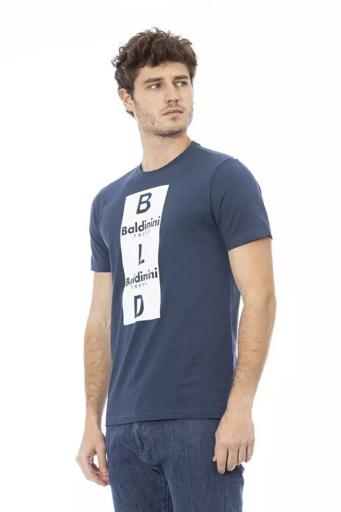 Blue Cotton Men T-Shirt - SEHABRANDS