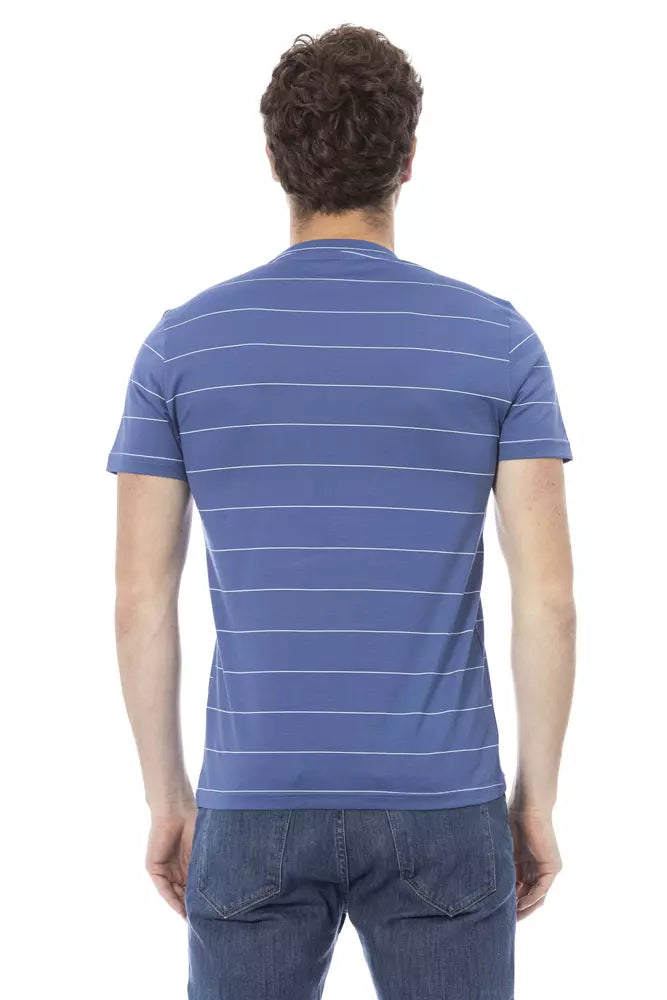 Blue Cotton Men T-Shirt - SEHABRANDS