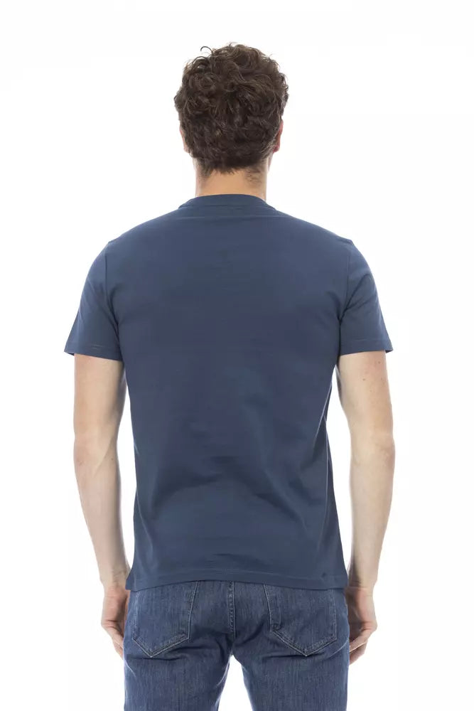 Blue Cotton Men T-Shirt - SEHABRANDS