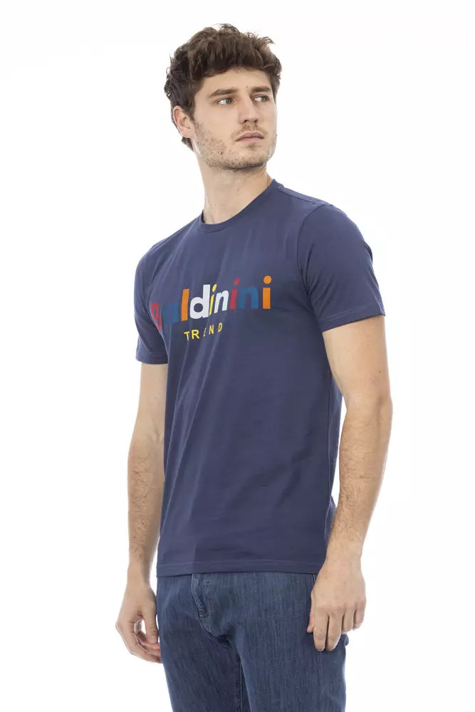 Blue Cotton Men T-Shirt - SEHABRANDS