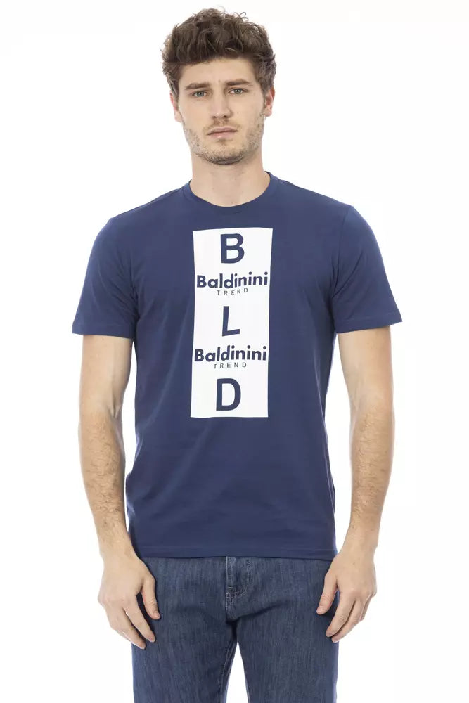 Blue Cotton Men T-Shirt - SEHABRANDS