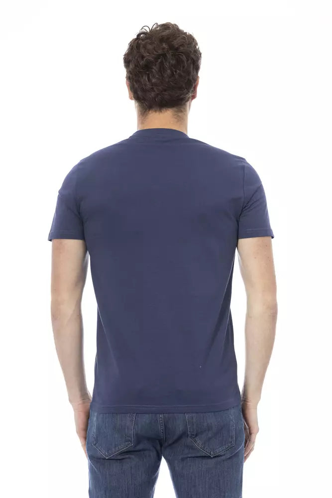 Blue Cotton Men T-Shirt - SEHABRANDS