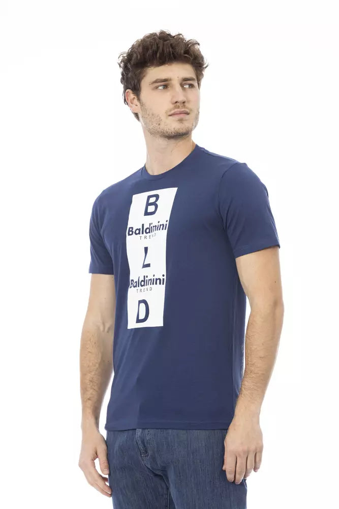 Blue Cotton Men T-Shirt - SEHABRANDS