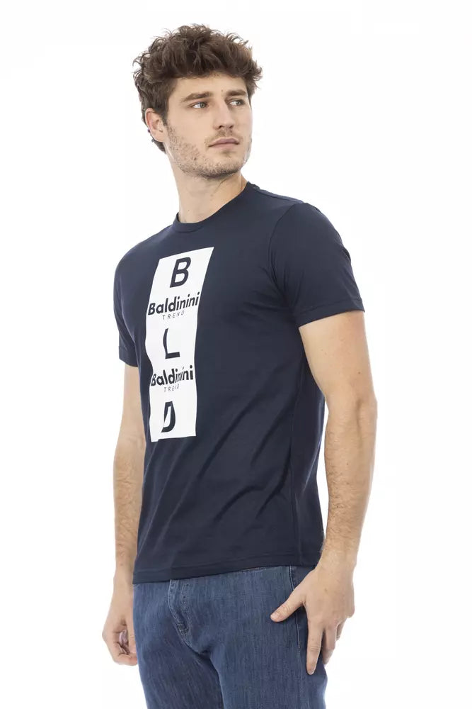 Blue Cotton Men T-Shirt - SEHABRANDS