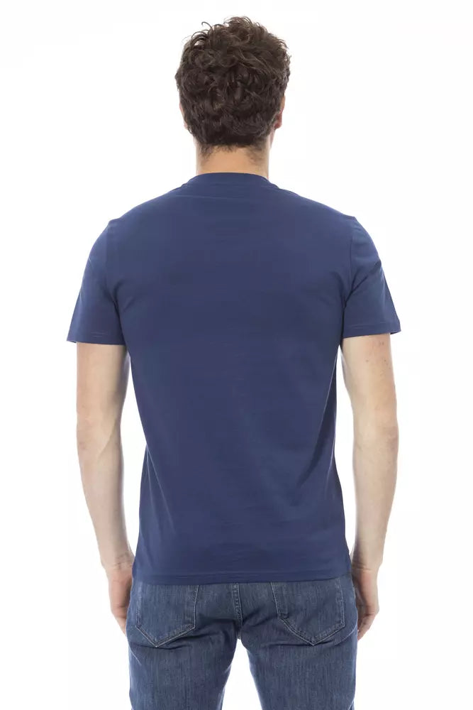 Blue Cotton Men T-Shirt - SEHABRANDS