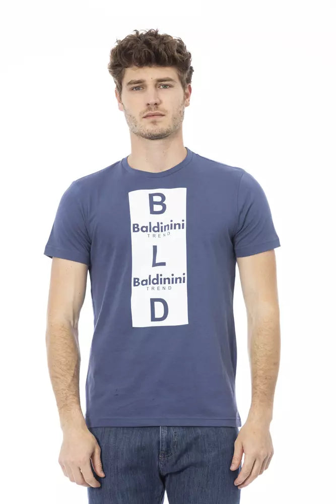 Blue Cotton Men T-Shirt - SEHABRANDS