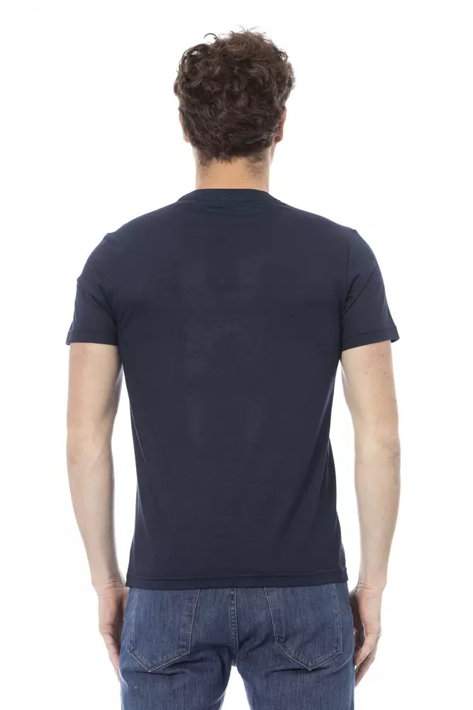 Blue Cotton Men T-Shirt - SEHABRANDS