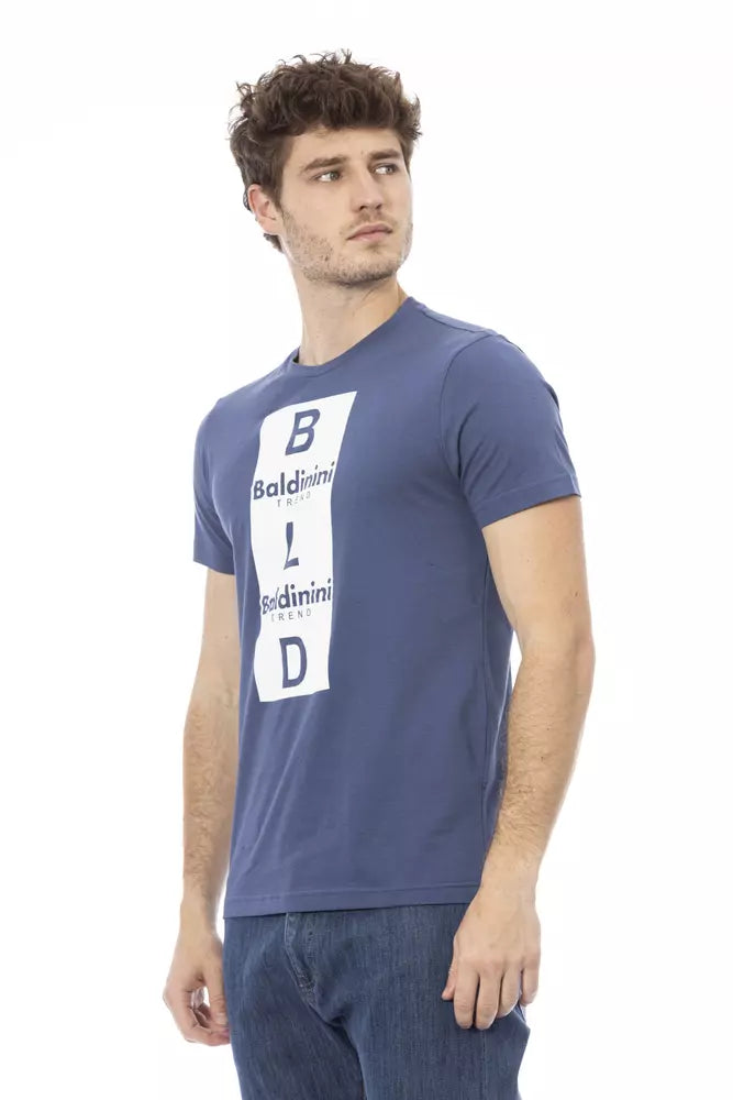 Blue Cotton Men T-Shirt - SEHABRANDS