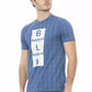 Light Blue Cotton Men T-Shirt - SEHABRANDS