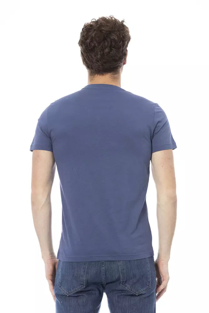 Blue Cotton Men T-Shirt - SEHABRANDS