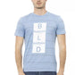 Light Blue Cotton Men T-Shirt - SEHABRANDS