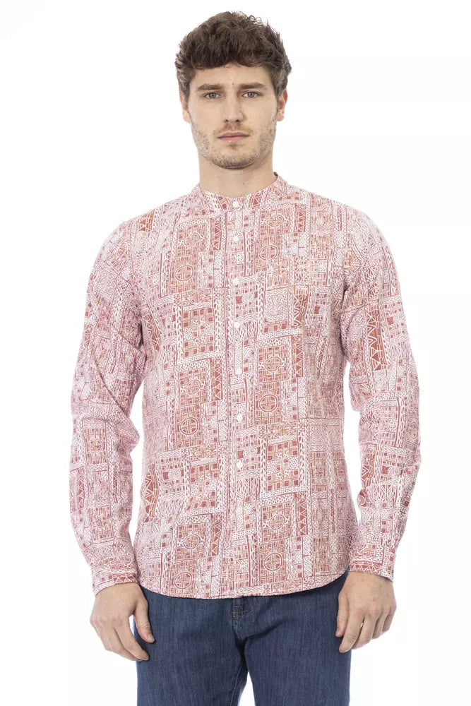 Red Cotton Men Shirt - SEHABRANDS