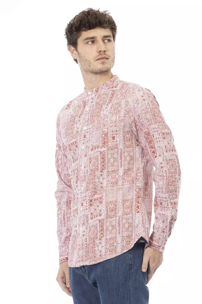 Red Cotton Men Shirt - SEHABRANDS