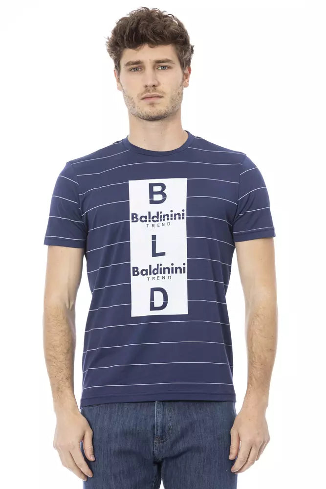 Blue Cotton Men T-Shirt - SEHABRANDS