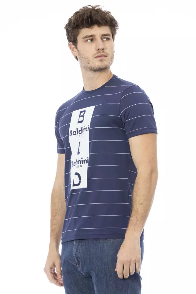 Blue Cotton Men T-Shirt - SEHABRANDS