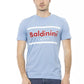 Light Blue Cotton Men T-Shirt - SEHABRANDS