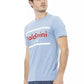 Light Blue Cotton Men T-Shirt - SEHABRANDS