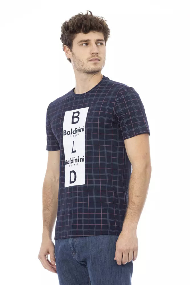 Blue Cotton Men T-Shirt - SEHABRANDS