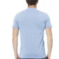 Light Blue Cotton Men T-Shirt - SEHABRANDS