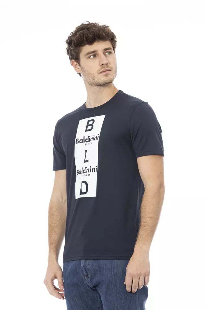 Blue Cotton Men T-Shirt - SEHABRANDS