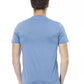 Light Blue Cotton Men T-Shirt - SEHABRANDS