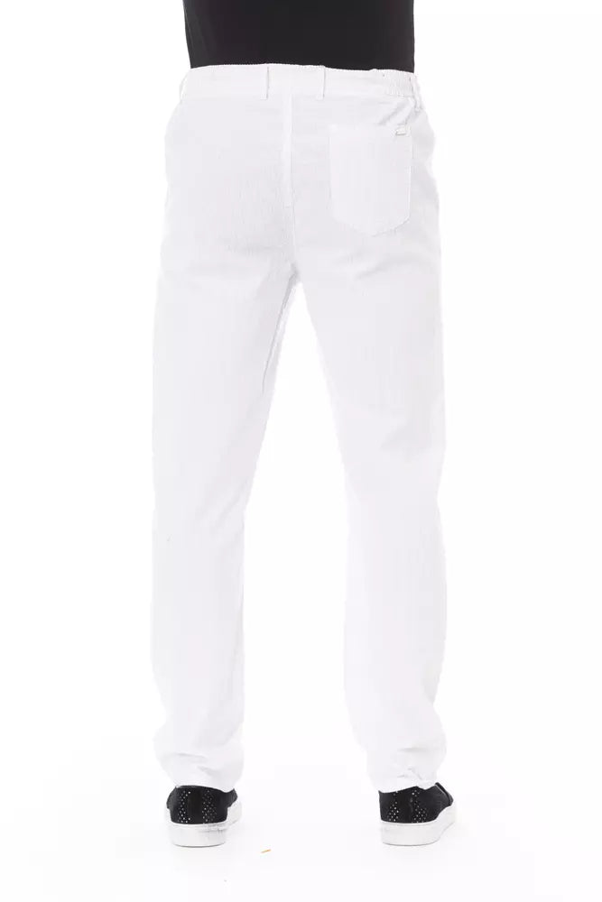 White Cotton Men Trouser - SEHABRANDS