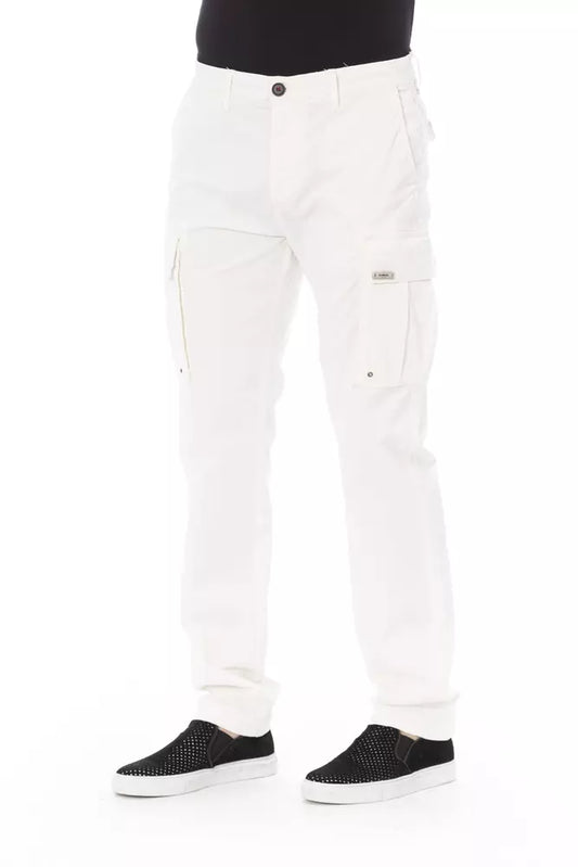 White Cotton Men Cargo Pant - SEHABRANDS