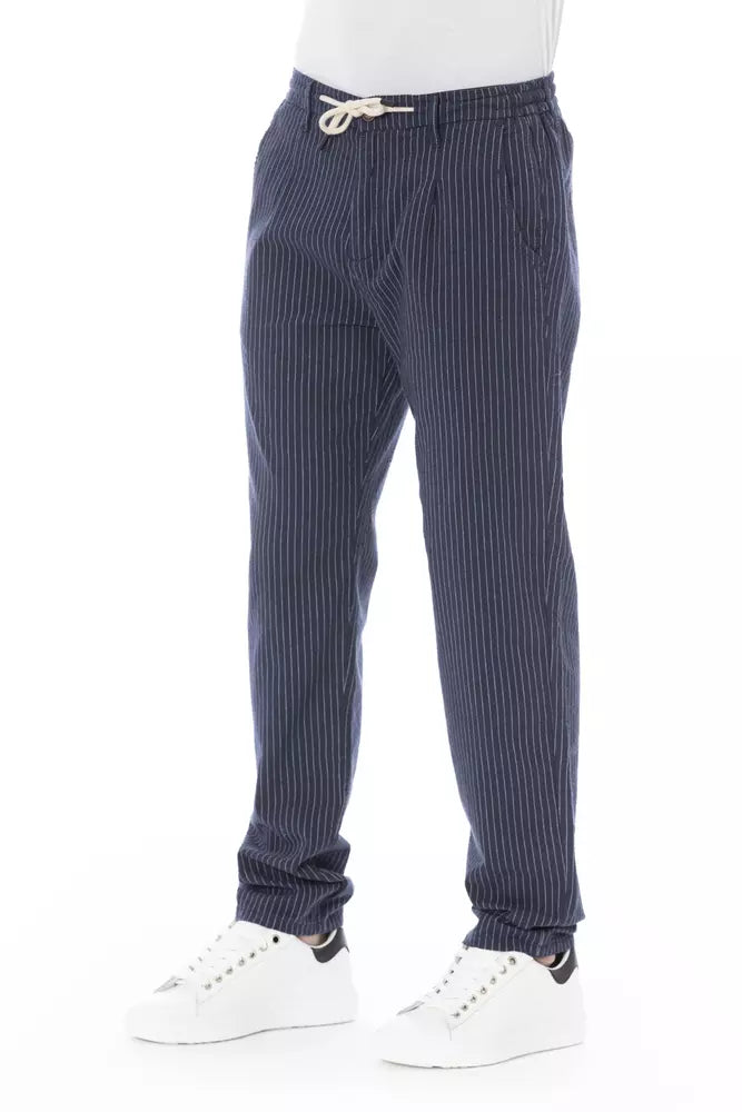 Blue Cotton Men Chino Pant - SEHABRANDS