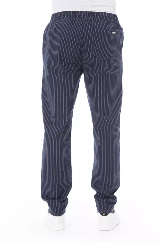 Blue Cotton Men Chino Pant - SEHABRANDS