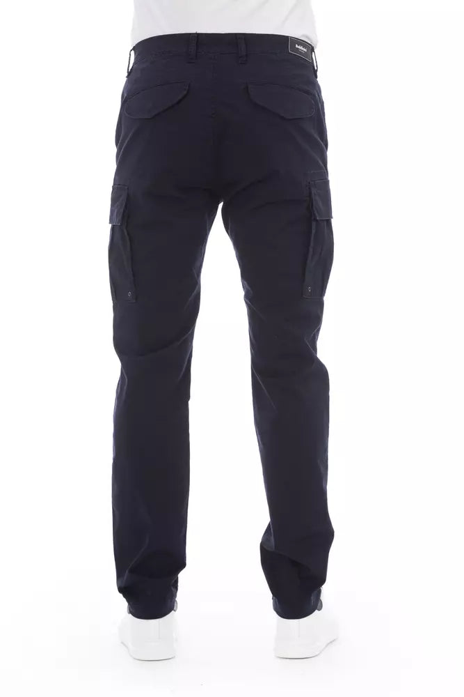 Blue Cotton Men Cargo Trouser - SEHABRANDS