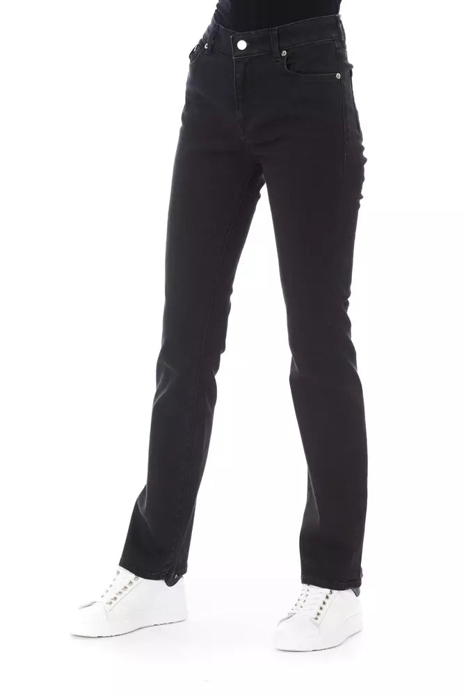 Black Cotton Women Jeans - SEHABRANDS