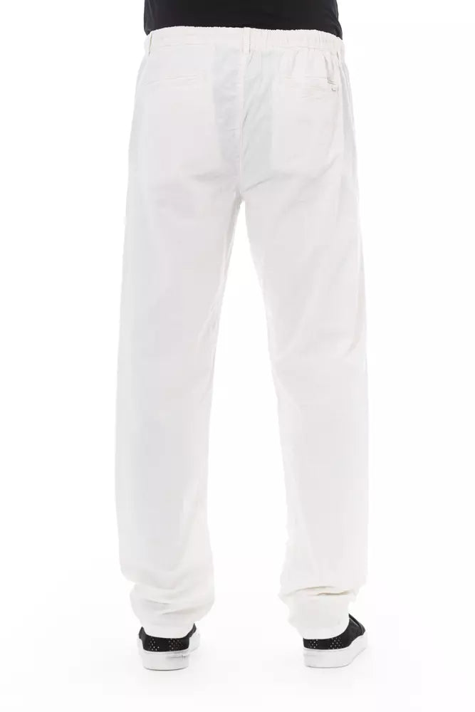 White Cotton Men Trouser - SEHABRANDS