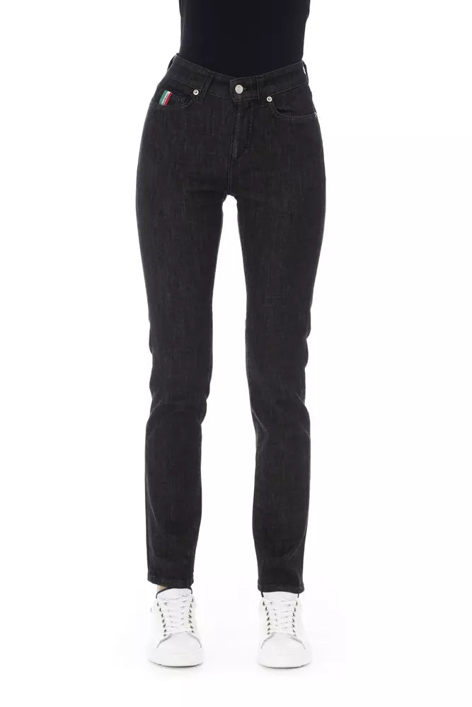 Black Cotton Women Jeans - SEHABRANDS