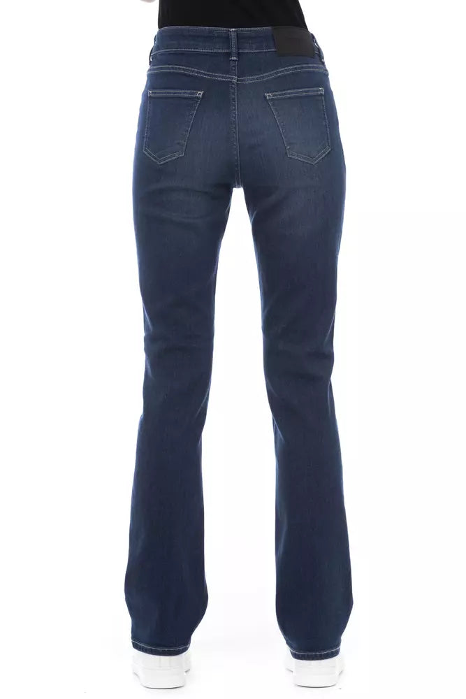 Blue Cotton Women Jeans - SEHABRANDS